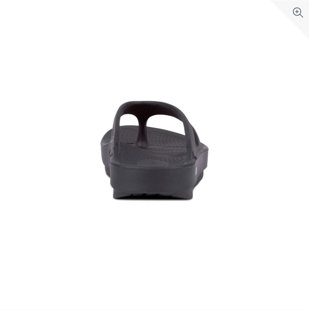 OOFOS Women's Dark Gray Black Comfort Sandals - Picture 8 of 11